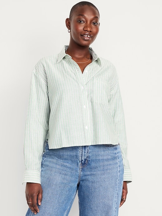 Image number 5 showing, Cropped Button-Down Oxford Shirt