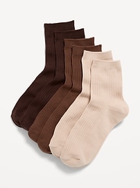Image number 1 showing, Novelty Quarter Crew Socks 3-Pack for Women