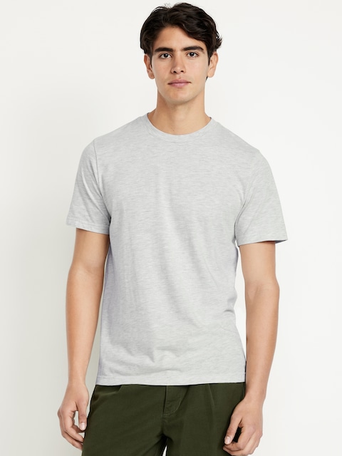 Crew-Neck T-Shirt - Light Heather Gray