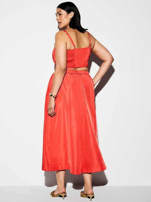 Image number 10 showing, The Occasion by Old Navy High-Waisted Taffeta Midi Skirt