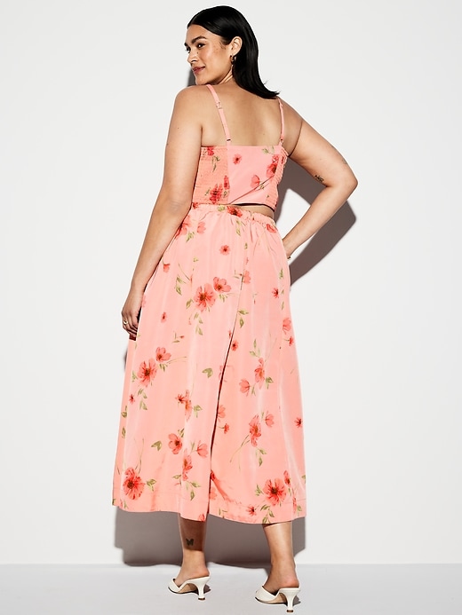 Image number 10 showing, The Occasion by Old Navy High-Waisted Taffeta Midi Skirt