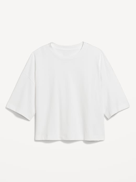 Image number 5 showing, Vintage Crew-Neck Oversized Crop T-Shirt