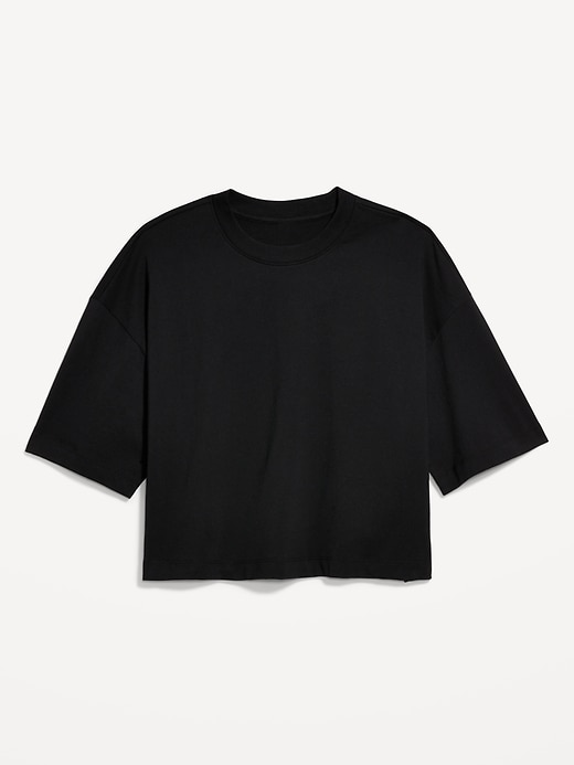 Image number 8 showing, Vintage Crew-Neck Oversized Crop T-Shirt