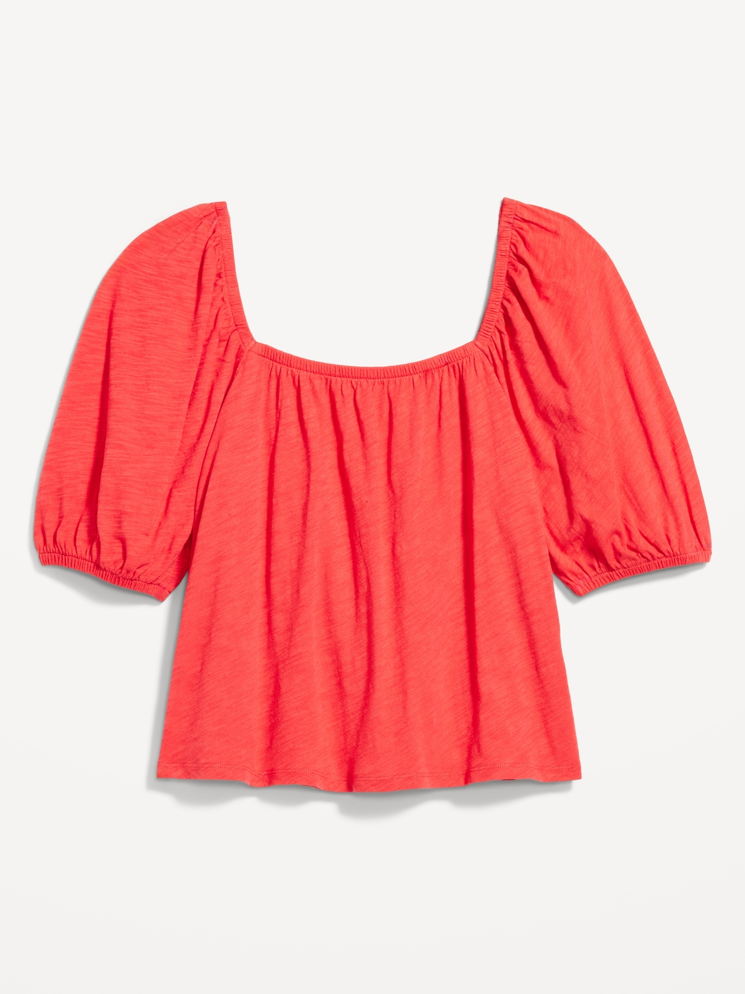 トップス SUPER FINE DRY PUFF SLEEVE TOPS Oversized Squareneck Puff Sleeve Top | Gap Factory