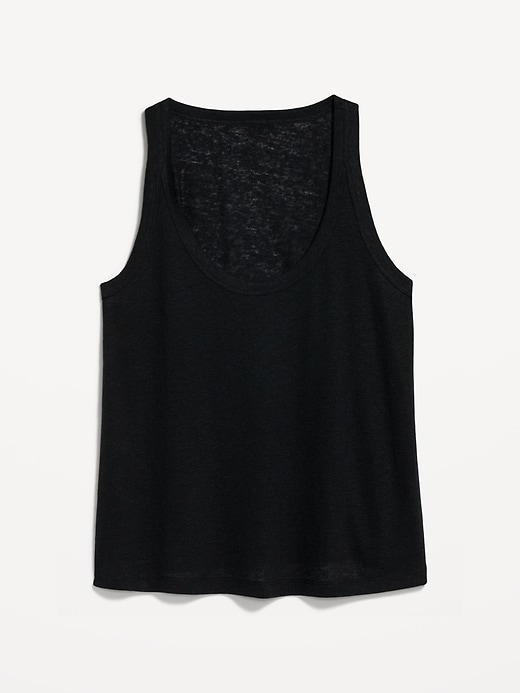 Image number 8 showing, Linen-Blend Tank Top