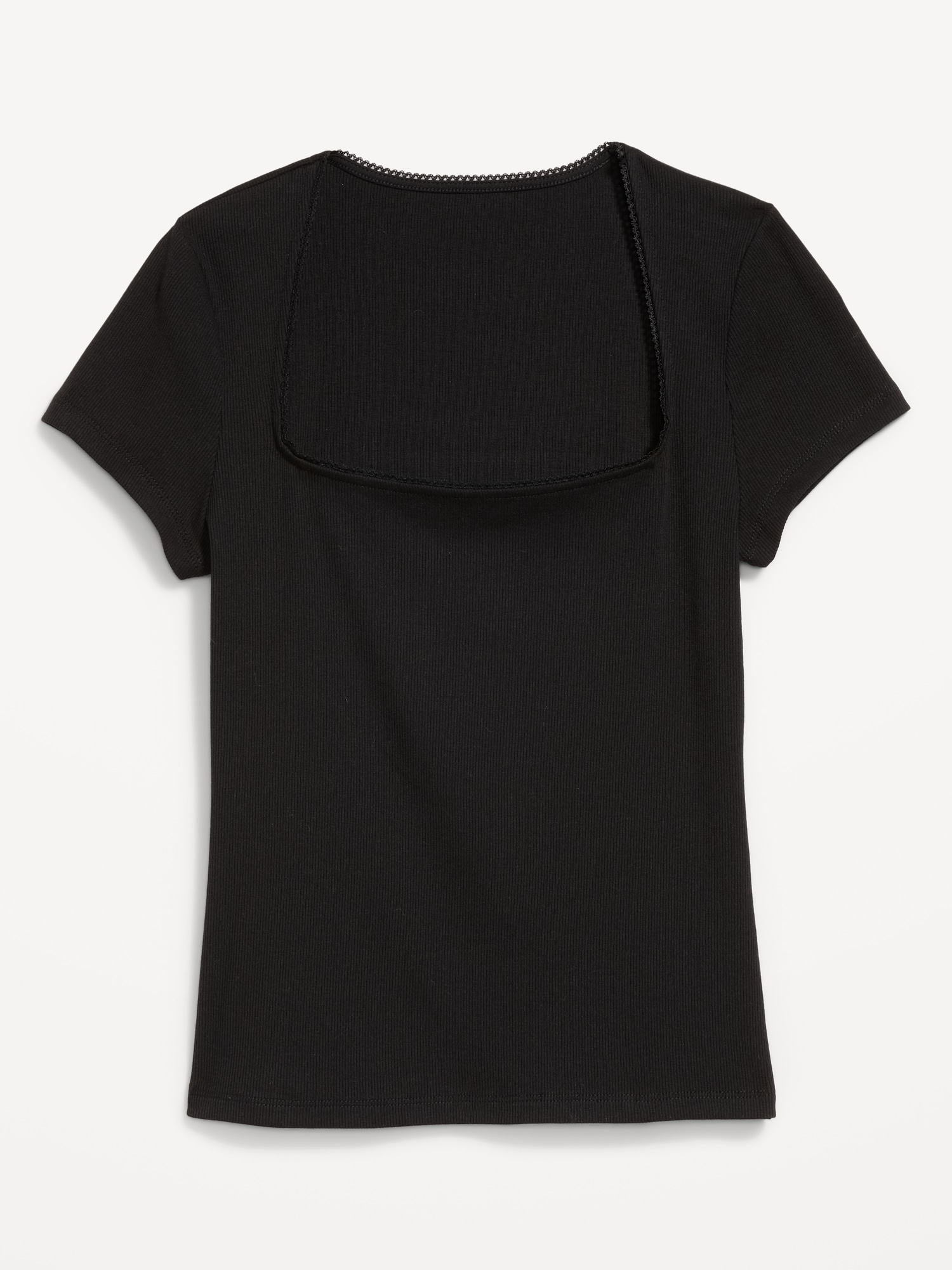 Square-Neck Ribbed T-Shirt | Old Navy