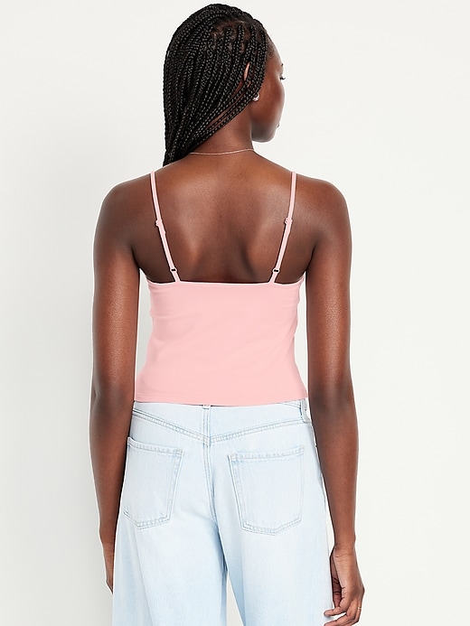 Image number 2 showing, Fitted Double-Layer Cropped Cami Top