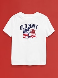 Image number 3 showing, Old Navy x Disney© Mickey Mouse Unisex Flag Logo-Graphic T-Shirt for Toddler