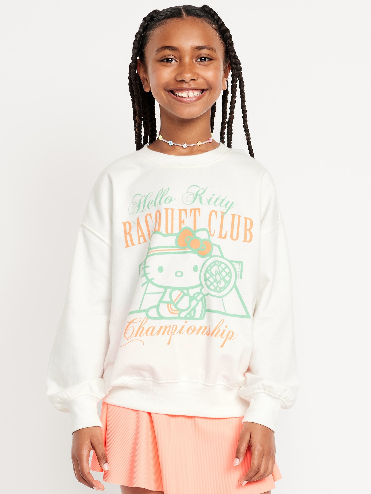 Hello Kitty® Oversized Graphic Tunic Sweatshirt for Girls
