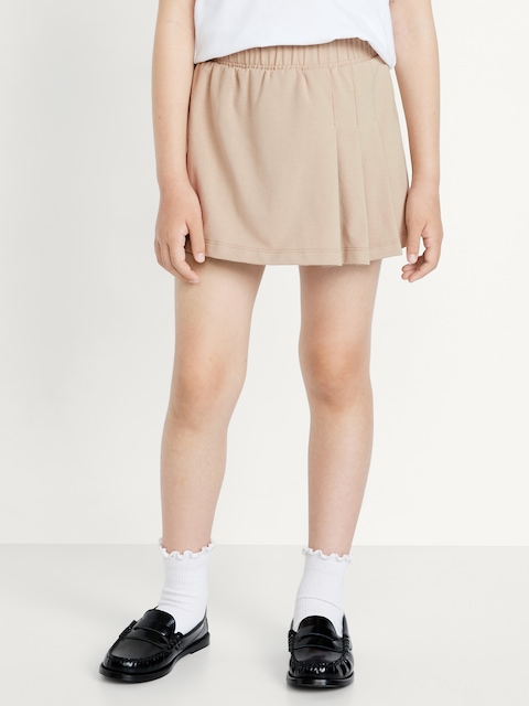 High-Waisted PowerChill Pleated Performance Skort for Girls - Rolled Oats