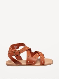 Image number 3 showing, Faux-Leather Gladiator Sandals for Girls