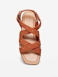 Image number 2 showing, Faux-Leather Gladiator Sandals for Girls