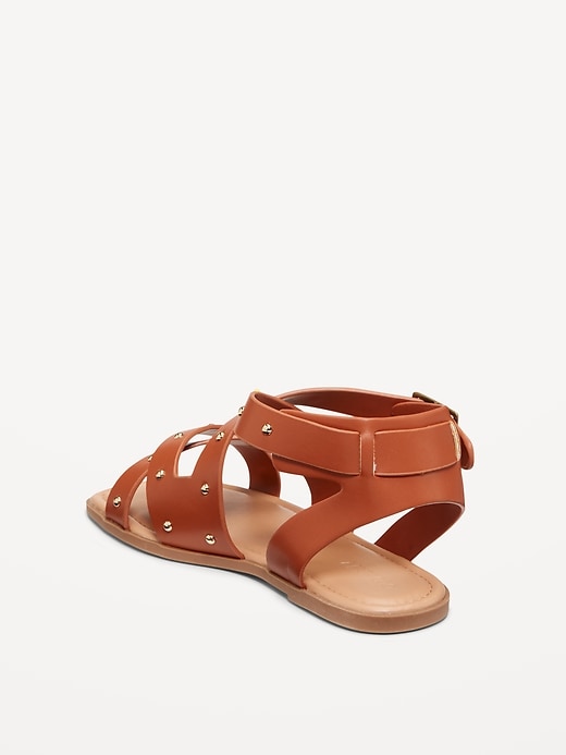 Image number 4 showing, Faux-Leather Gladiator Sandals for Girls