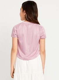 Image number 2 showing, Short-Sleeve Graphic Jersey T-Shirt for Girls