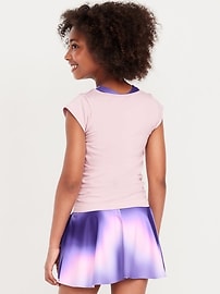 Image number 2 showing, Fitted Ruched Seamless Performance Top for Girls