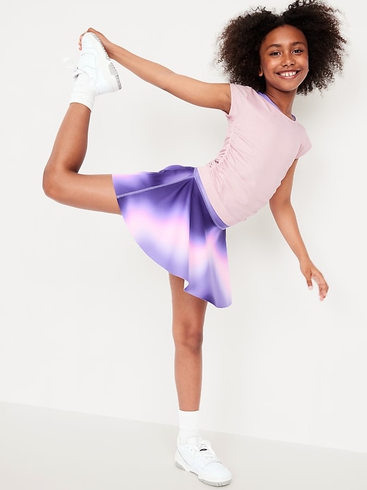 Image number 1 showing, Fitted Ruched Seamless Performance Top for Girls