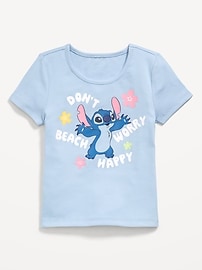 Image number 2 showing, Disney© Stitch Fitted Ribbed Graphic T-Shirt for Girls
