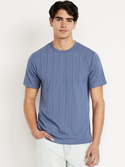 Crew-Neck Ribbed T-Shirt
