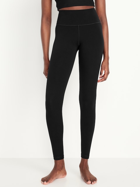 High-Waisted StudioSmooth Full-Length Leggings - Black Jack
