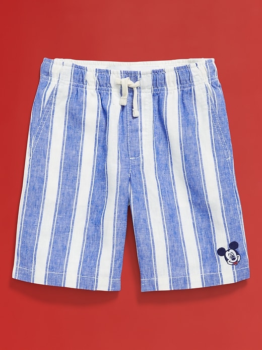 Image number 4 showing, Old Navy x Disney© Mickey Mouse Knee Length Linen-Blend Shorts for Boys