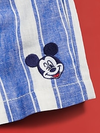Image number 5 showing, Old Navy x Disney© Mickey Mouse Knee Length Linen-Blend Shorts for Boys