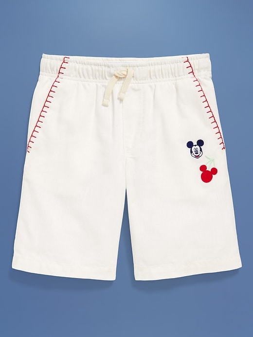 Image number 4 showing, Old Navy x Disney© Mickey Mouse Knee Length Linen-Blend Shorts for Boys