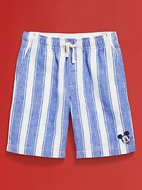 Image number 4 showing, Old Navy x Disney© Mickey Mouse Knee Length Linen-Blend Shorts for Boys