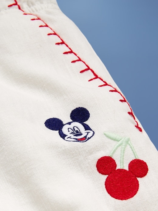 Image number 5 showing, Old Navy x Disney© Mickey Mouse Knee Length Linen-Blend Shorts for Boys