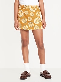 Image number 1 showing, Printed Wrap-Front Jacquard-Knit Skort for Girls