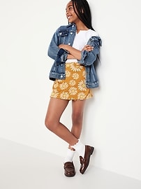 Image number 3 showing, Printed Wrap-Front Jacquard-Knit Skort for Girls