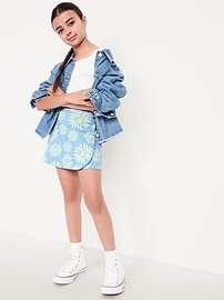 Image number 3 showing, Printed Wrap-Front Jacquard-Knit Skort for Girls