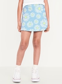 Image number 1 showing, Printed Wrap-Front Jacquard-Knit Skort for Girls