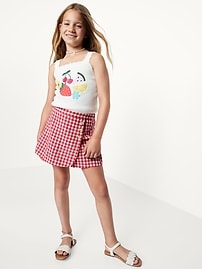 Image number 3 showing, Wrap-Front Linen-Blend Skort for Girls