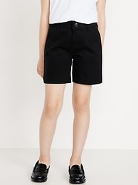 Image number 1 showing, School Uniform Twill Bermuda Shorts for Girls
