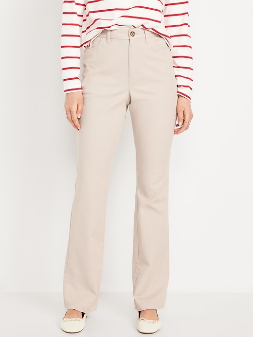 Image number 2 showing, High-Waisted Uniform Boot-Cut Pants