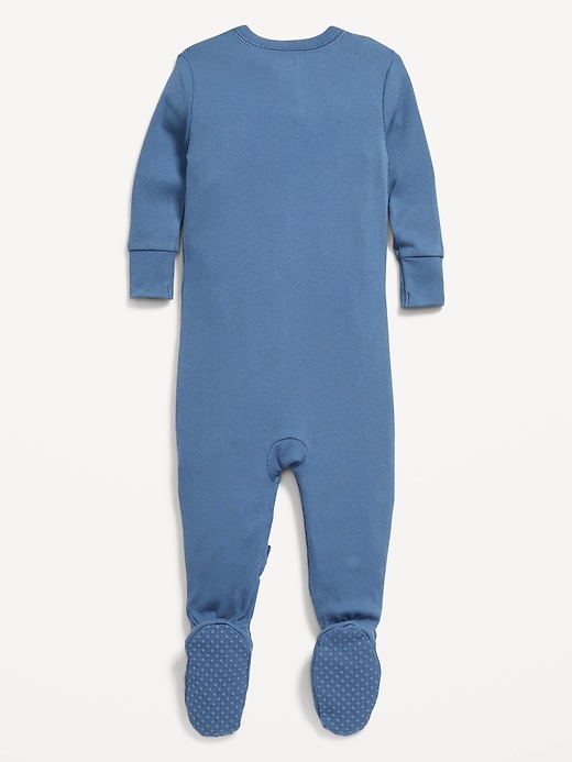 Image number 2 showing, Snug-Fit 2 Way Zip Footed One-Piece for Baby