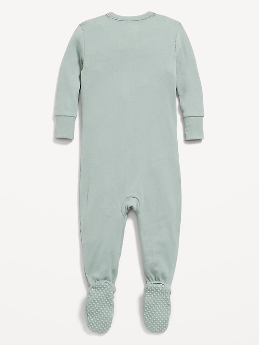 Image number 2 showing, Snug-Fit 2 Way Zip Footed One-Piece for Baby