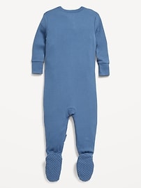 Image number 2 showing, Snug-Fit 2 Way Zip Footed One-Piece for Baby