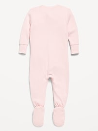Image number 2 showing, Snug-Fit 2 Way Zip Footed One-Piece for Baby