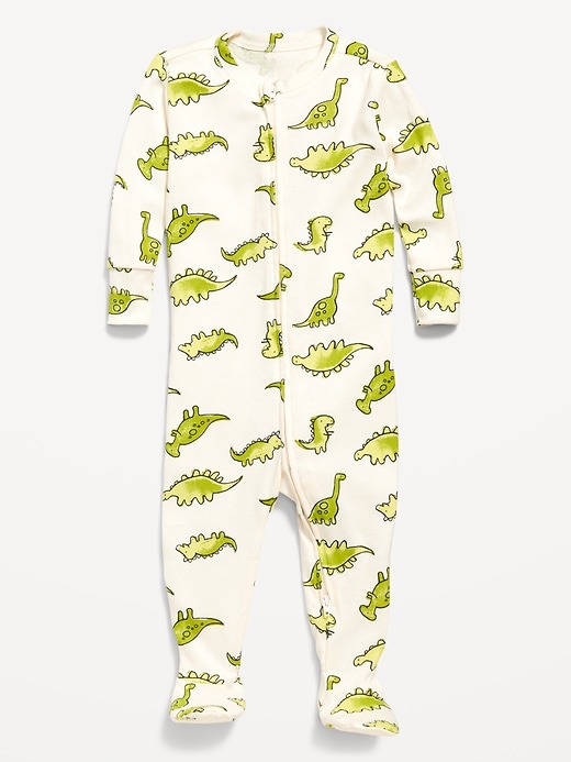 Image number 1 showing, Snug-Fit 2 Way Zip Footed One-Piece for Baby