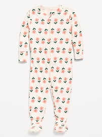 Image number 1 showing, Snug-Fit 2 Way Zip Footed One-Piece for Baby