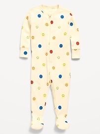 Image number 1 showing, Snug-Fit 2 Way Zip Footed One-Piece for Baby