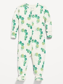 Image number 1 showing, Snug-Fit 2 Way Zip Footed One-Piece for Baby