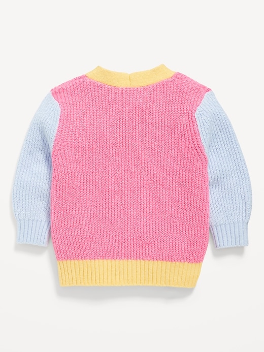 Image number 2 showing, SoSoft Color-Block Cardigan Sweater for Baby