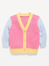 Image number 1 showing, SoSoft Color-Block Cardigan Sweater for Baby