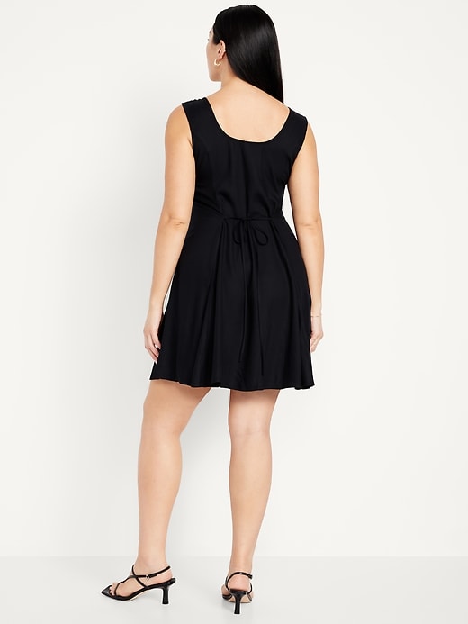Image number 5 showing, Fit & Flare Crepe Button-Front Mini Dress