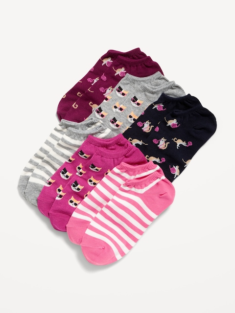 Ankle Socks 6-Pack for Women - Kittycat