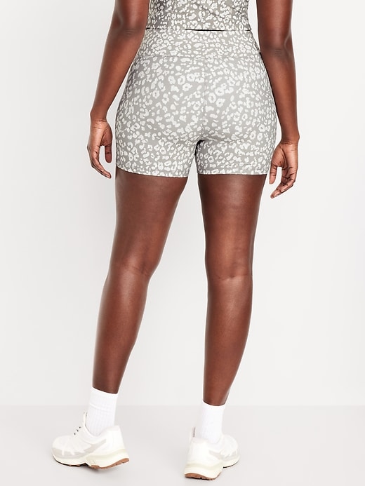Image number 5 showing, High-Waisted PowerSoft Biker Shorts -- 4-inch inseam