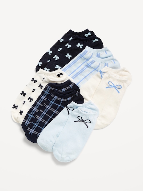 Ankle Socks 6-Pack for Women - Bows