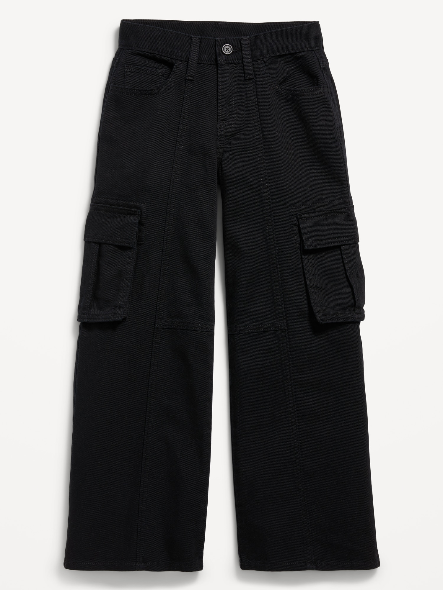 Super Baggy Wide-Leg Cargo Twill Pants for Girls